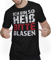 Produktbild von T-Shirt mit Mann Gerne Blasen Versauter Sexwitz Anmachspruch Anmach Sprüche