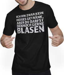 Produktbild von T-Shirt mit Mann Gerne Blasen Versauter Sexwitz Anmachspruch Anmach Sprüche