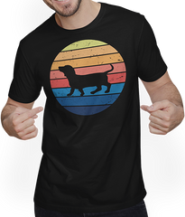 Produktbild von T-Shirt mit Mann Geschenk für Dackelbesitzer | Vintage Dackel | Retro Teckel