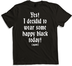 Produktbild von T-Shirt Glückliches Schwarz Gothic Spruch Dark Wave Batcave Frau