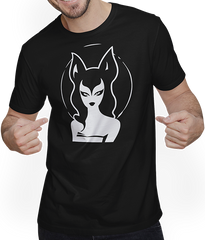 Produktbild von T-Shirt mit Mann Gothic Girl Dark Fairytale Goth Okult Frauen Batcave