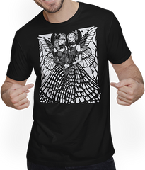 Produktbild von T-Shirt mit Mann Gothic Grunge Fairycore Ästhetik mit Skelettfee