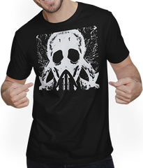 Produktbild von T-Shirt mit Mann Grindcore Gasmaske Man Horror Death Metall Thrash Metall