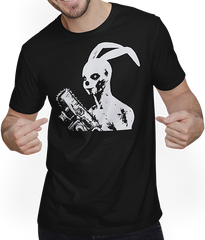 Produktbild von T-Shirt mit Mann Grindcore Occult Horror Bunny Art Death Metall Thrash Metall