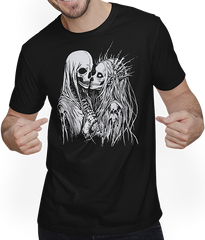 Produktbild von T-Shirt mit Mann Grindcore Okult Horror Couple Art Death Metal Thrash Metall