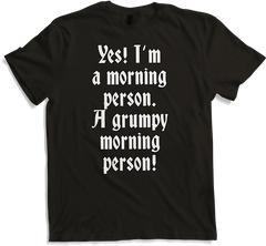 Produktbild von T-Shirt Grumpy Morning Person Spruch sarkastisch Morning People Irony