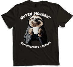 Produktbild von T-Shirt Guten Morgen Gefährliches Terrain Freche Faultier Sprüche