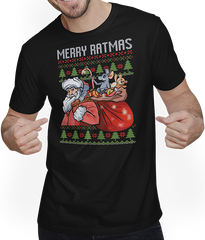Produktbild von T-Shirt mit Mann Hässliche Weihnachten für Rattenbesitzer Lustige ausgefallene Ratmas