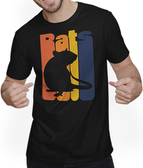 Produktbild von T-Shirt mit Mann Haustier-Ratten-Spruch, Vintage-Schriftart, Geschenk für Besitzer von Ratten