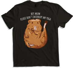 Produktbild von T-Shirt Hey Mum Please Don't Interrupt My Yoga Meerschweinchen Spruch