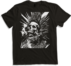Produktbild von T-Shirt Horror Fan Totenkopf mit Mohawk Crazy Punkrocker Punk