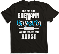 Produktbild von T-Shirt Ich bin der Ehemann einer Bayerin, nichts macht mir Angst