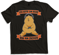 Produktbild von T-Shirt Ich bitte um Ruhe, bin am zocken Gamer Sprüche Bär Zocker