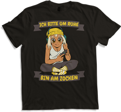 Produktbild von T-Shirt Ich bitte um Ruhe bin am zocken Gamer Sprüche Mädchen Zocker