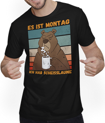Produktbild von T-Shirt mit Mann Ich hab Scheißlaune Bär Sarkastische Freche Sprüche Bären