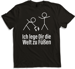 Produktbild von T-Shirt Ich lege Dir die Welt zu Füßen | Lustiger Spruch | Liebe