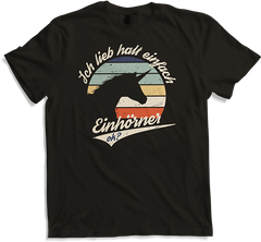 Produktbild von T-Shirt Ich lieb halt einfach Einhörner, ok? | Einhorn Spruch Retro