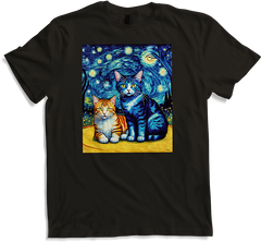 Produktbild von T-Shirt Impressionistische Katze Impressionismus Katzen Malerei Katze Kunstwerk