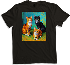 Produktbild von T-Shirt Impressionistische Katze Impressionismus Katzen Malerei Katze Kunstwerk