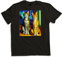 Produktbild von T-Shirt Impressionistische Katze Impressionismus Katzen Malerei Katze Kunstwerk