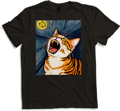 Produktbild von T-Shirt Impressionistische lustige Katze schreiende Impressionismus Katzen