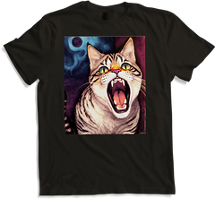 Produktbild von T-Shirt Impressionistische lustige Katze schreiende Impressionismus Katzen