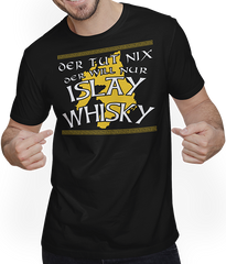 Produktbild von T-Shirt mit Mann Islay Whisky Rauchiger torfiger Single Malt Insel Schottland