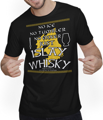 Produktbild von T-Shirt mit Mann Islay Whisky Smoky Torf Single Malt Island Scotch