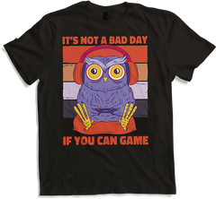 Produktbild von T-Shirt It's Not A Bad Day If You Can Game Eule Zocker Gamer Spruch