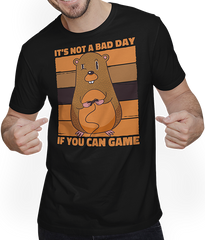 Produktbild von T-Shirt mit Mann It's Not A Bad Day If You Can Game Zocker Gamer Spruch