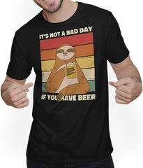 Produktbild von T-Shirt mit Mann It's Not A Bad Day If You Have Beer Bier Spruch Biertrinker