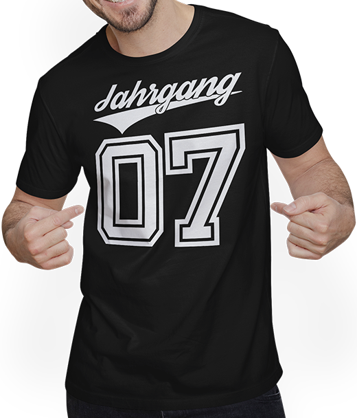 Produktbild von T-Shirt mit Mann Jahrgang 2007 Jugendliche Teen 15 Geburtstag Mädchen Jungen