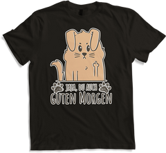 Produktbild von T-Shirt Jaja Du auch Guten Morgen Mittelfinger Hunde Stinkefinger