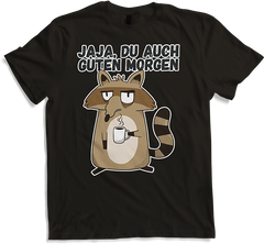 Produktbild von T-Shirt Jaja, Du auch Guten Morgen Morgenmuffel Miese Laune Waschbär