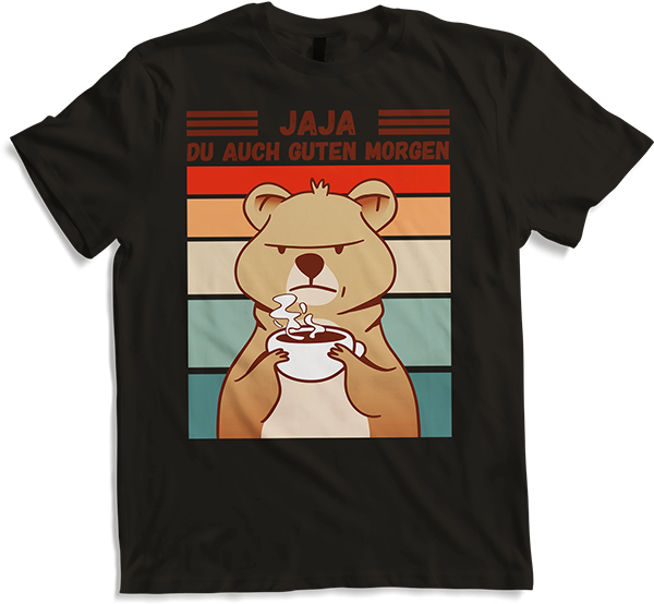 Produktbild von T-Shirt Jaja, Du auch guten Morgen Morgenmuffel Langschläfer Quokka