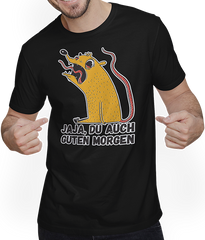 Produktbild von T-Shirt mit Mann Jaja, Du auch guten Morgen Morgenmuffel  Langschläfer Ratten