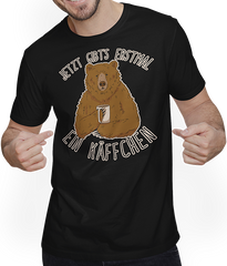 Produktbild von T-Shirt mit Mann Jetzt gibt's erstmal ein Käffchen Bär Kaffee Sprüche Bären
