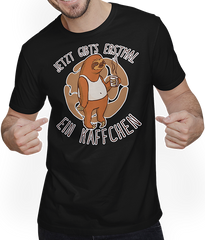 Produktbild von T-Shirt mit Mann Jetzt gibt's erstmal ein Käffchen Faultier Kaffee Sprüche
