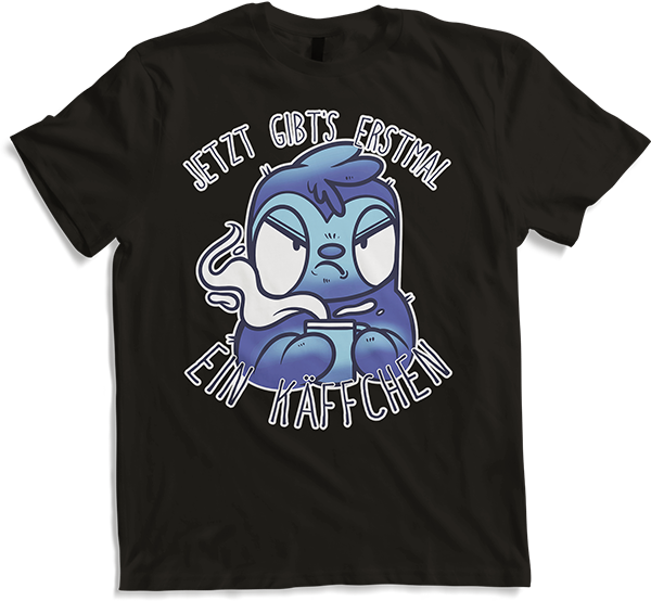 Produktbild von T-Shirt Jetzt gibt's erstmal ein Käffchen Faultier Kaffee Sprüche
