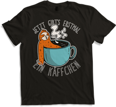 Produktbild von T-Shirt Jetzt gibt's erstmal ein Käffchen Faultier Kaffee Sprüche