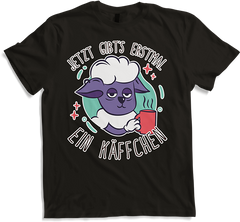 Produktbild von T-Shirt Jetzt gibt's erstmal ein Käffchen Schaf Kaffee Sprüche