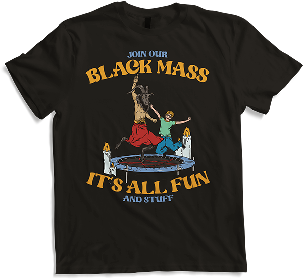 Produktbild von T-Shirt Join Our Black Mass It's All Fun Baphomet Dämon Teufel Satan