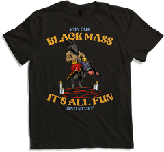Produktbild von T-Shirt Join Our Black Mass It's All Fun Pentagramm Baphomet Vintage