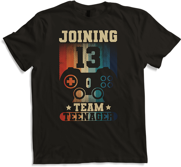 Produktbild von T-Shirt Joining Team Teenager Spruch Teen Gamer Boy 13. Geburtstag