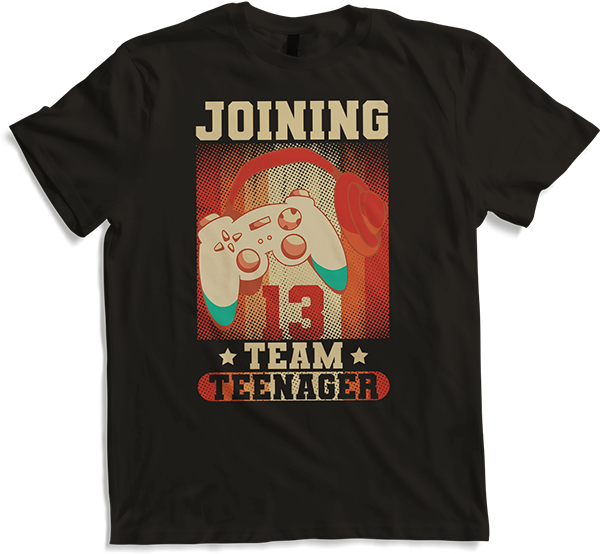 Produktbild von T-Shirt Joining Team Teenager Spruch Teen Gamer Boy 13. Geburtstag
