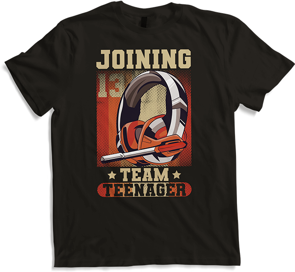 Produktbild von T-Shirt Joining Team Teenager Spruch Teen Gamer Boy 13. Geburtstag