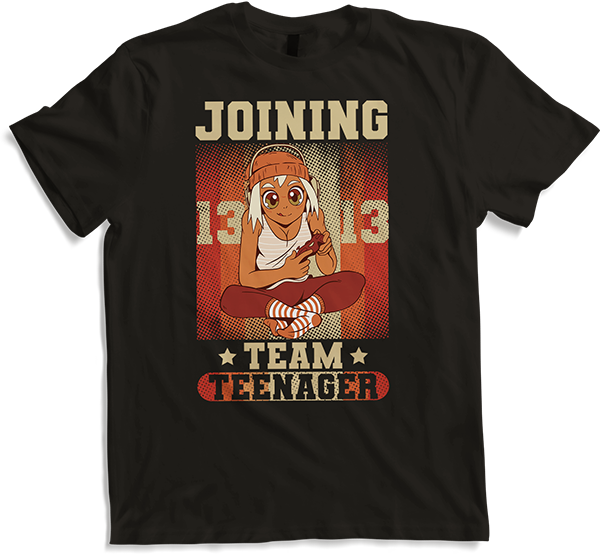 Produktbild von T-Shirt Joining Team Teenager Spruch Teen Gamer Girl 13. Geburtstag
