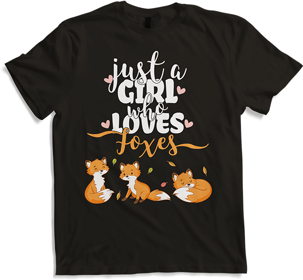 Produktbild von T-Shirt Just A Girl Who Loves Foxes | Füchse | Lustiger Fuchsspruch