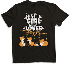 Produktbild von T-Shirt Just A Girl Who Loves Foxes | Füchse | Lustiger Fuchsspruch