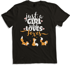 Produktbild von T-Shirt Just A Girl Who Loves Foxes | Lustiger Fuchsspruch | Füchse